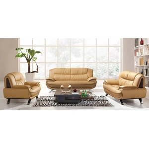 ESF Furniture 405 Leather/Eco-Leather Chair, Light Brown
