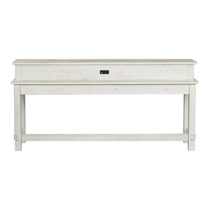 Liberty Furniture Modern Farmhouse Console Bar Table with USB & Power