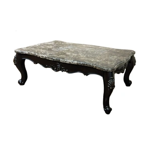 Cosmos Furniture Aroma Marble Wood Rectangular Coffee Table, Cherry