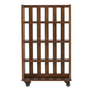 Liberty Furniture Arlington House Wood Open Bookcase, Cobblestone Brown