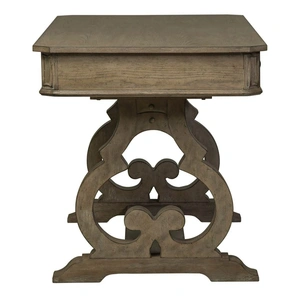 Liberty Furniture Simply Elegant Wood Writing Desk w/3 Drawers, Heathered Taupe