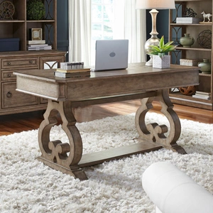 Liberty Furniture Simply Elegant Wood Writing Desk w/3 Drawers, Heathered Taupe