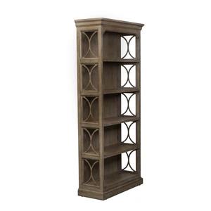 Liberty Furniture Simply Elegant Wood Bookcase, Heathered Taupe