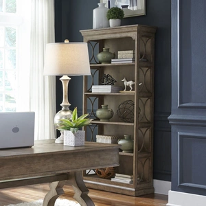 Liberty Furniture Simply Elegant Wood Bookcase, Heathered Taupe