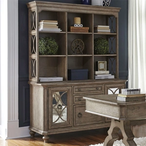Liberty Furniture Simply Elegant Wood Writing Desk | Heathered Taupe, Heathered Taupe