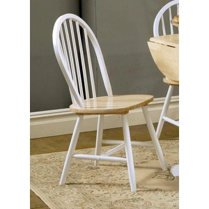 Coaster Cinder Windsor Side Chair, Natural Brown/White (Set of 4)