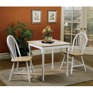 Coaster Cinder Windsor Side Chair, Natural Brown/White (Set of 4)