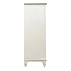Liberty Furniture Allyson Park Wood Chesser w/11 Drawers, Wirebrushed White & Charcoal