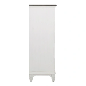 Liberty Furniture Allyson Park Wood 38-Inch Chest w/5 Drawers, Wirebrushed White & Charcoal