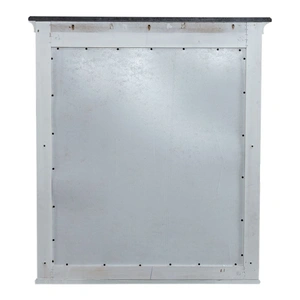 Liberty Furniture Allyson Park Rectangular Glass/Wood 36-Inch Crown Mirror, Wirebrushed White & Charcoal