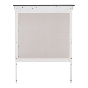 Liberty Furniture Allyson Park Rectangular Glass/Wood 45-Inch Crown Mirror, Wirebrushed White & Charcoal