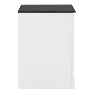 Liberty Furniture Allyson Park Wood Bunching Lateral File Cabinet w/2 Drawers, Wirebrushed White & Charcoal