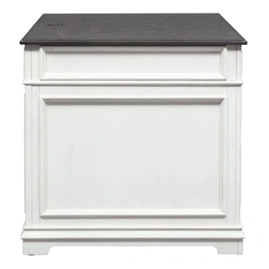 Liberty Furniture Allyson Park Rectangular Wood Desk w/7 Drawers, Wirebrushed White & Charcoal