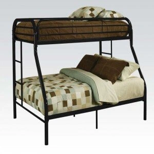 ACME Tritan Full/Bunk Twin Size Bed, Black