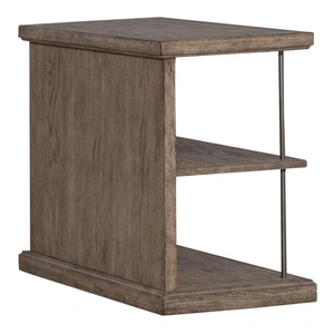 Liberty Furniture City Scape Rectangular Wood Storage Chair Side Table, Burnished Beige