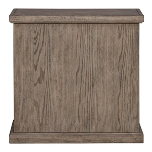 Liberty Furniture City Scape Rectangular Wood Storage Chair Side Table, Burnished Beige