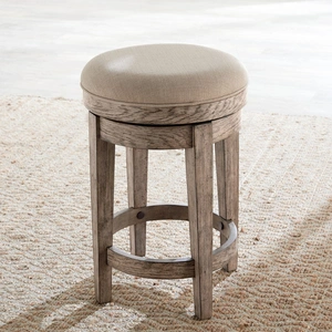 Liberty Furniture City Scape Polyester/Wood Swivel Console Stool, Burnished Beige