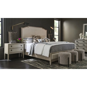 Universal Furniture Coalesce Fabric/Wood Panel Bedroom Set, Asbury Oyster/Rolling Fog
