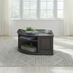 Liberty Furniture Wallace Lift-Top Coffee Table Set | 3-Piece Wood Furniture, Aged Oak