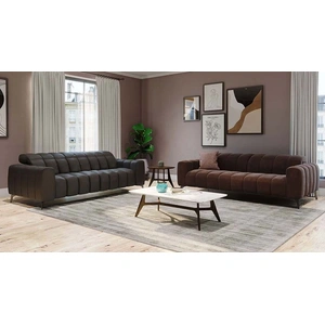 Natuzzi Editions Portento Fabric/Leather Living Room Set