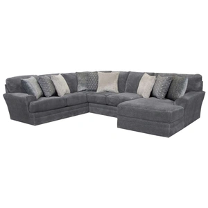 Jackson Furniture SM Mammoth Fabric U-Shaped Sectional Sofa, Smoke