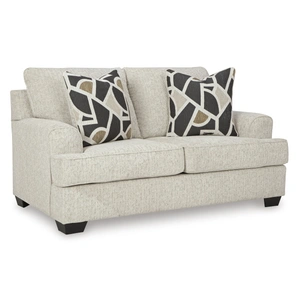 Ashley Furniture Heartcort Polyester Loveseat in Quartz