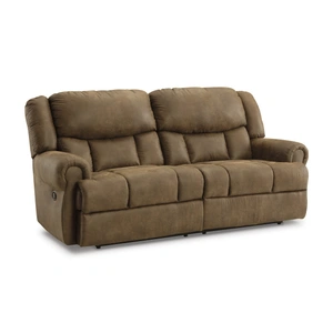 Ashley Furniture Boothbay Faux Leather 2-Seat Reclining Sofa, Auburn