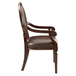 Homelegance Aldermont Leatherette Desk Chair, Dark Brown