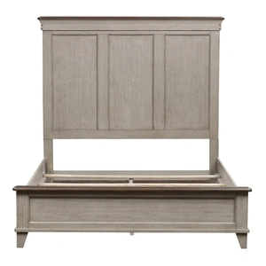Liberty Furniture Ivy Hollow Wood Queen Size Panel Bed, Weathered Linen/Dusty Taupe