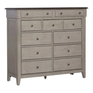 Liberty Furniture Ivy Hollow Wood 11-Drawer Chesser, Weathered Linen/Dusty Taupe
