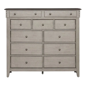 Liberty Furniture Ivy Hollow Wood 11-Drawer Chesser, Weathered Linen/Dusty Taupe