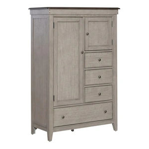 Liberty Furniture Ivy Hollow Wood 2-Door 4-Drawer Chest, Weathered Linen/Dusty Taupe