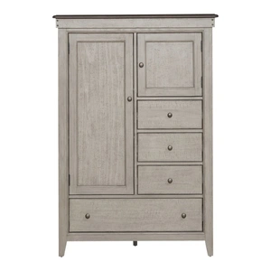 Liberty Furniture Ivy Hollow Wood 2-Door 4-Drawer Chest, Weathered Linen/Dusty Taupe