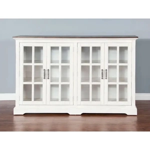 Sunny Designs SM Carriage House Wood Server w/4 Doors, European Cottage