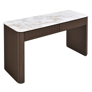 J&M Furniture LP 459C2 Ceramic/Wood Console Table, Gold/Bronze