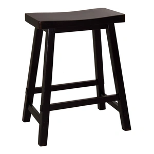 Liberty Furniture Creations Wood 24-inch Sawhorse Counter Stool, Black