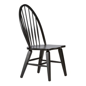Liberty Furniture Hearthstone Ridge Windsor Back Side Chair, Black (Set of 2)