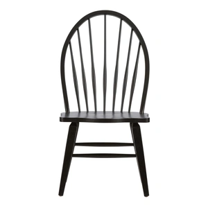 Liberty Furniture Hearthstone Ridge Windsor Back Side Chair, Black (Set of 2)
