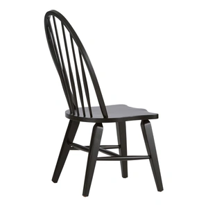 Liberty Furniture Hearthstone Ridge Windsor Back Side Chair, Black (Set of 2)