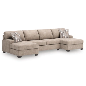 Ashley Furniture Newellen Fabric 3-Piece Sectional Sofa w/Double Chaise