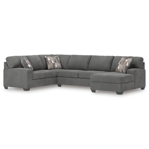 Ashley Furniture Newellen Fabric 3-Piece Sectional Sofa w/Right Chaise