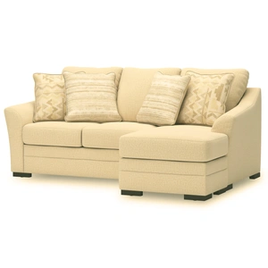 Ashley Furniture Lango Fabric L-Shaped Sectional Sofa w/Right Arm Chaise Facing, Jute