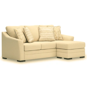 Ashley Furniture Lango Fabric L-Shaped Sectional Sofa w/Right Arm Chaise Facing, Jute