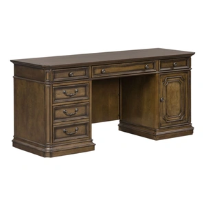 Liberty Furniture Amelia Wood 6-Drawer 1-Door Credenza, Antique Toffee