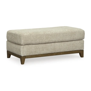 Ashley Furniture Rawcliffe 40-inch Square Oversized Accent Ottoman - Parchment Cream Textured Polyester, Desert