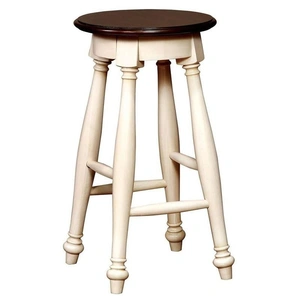 Furniture of America Sabrina Wood Counter Stool, Set of 2, Off White/Cherry
