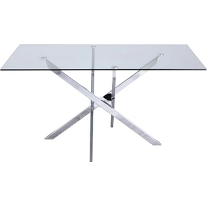 Meridian Furniture Xander 60-inch Rectangular Glass Dining Table