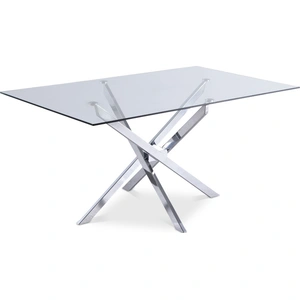Meridian Furniture Xander 60-inch Rectangular Glass Dining Table