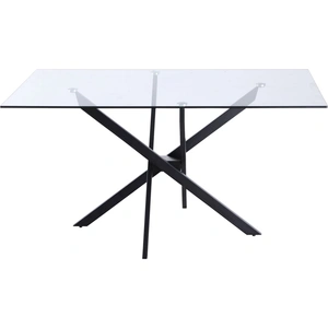 Meridian Furniture Xander 60-inch Rectangular Glass Dining Table