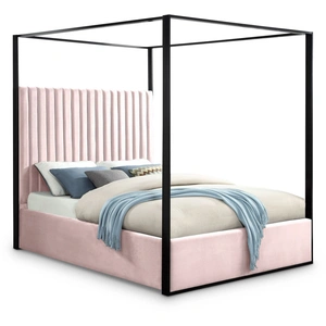 Meridian Furniture Jax Velvet Canopy Bed